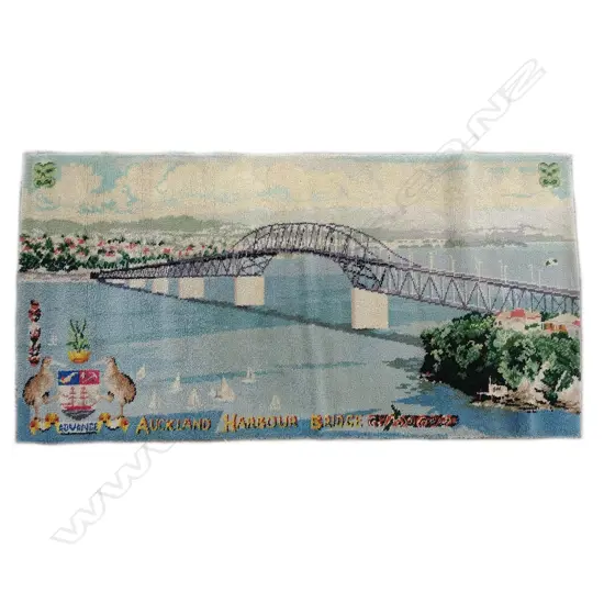 A vintage Feltex picture rug