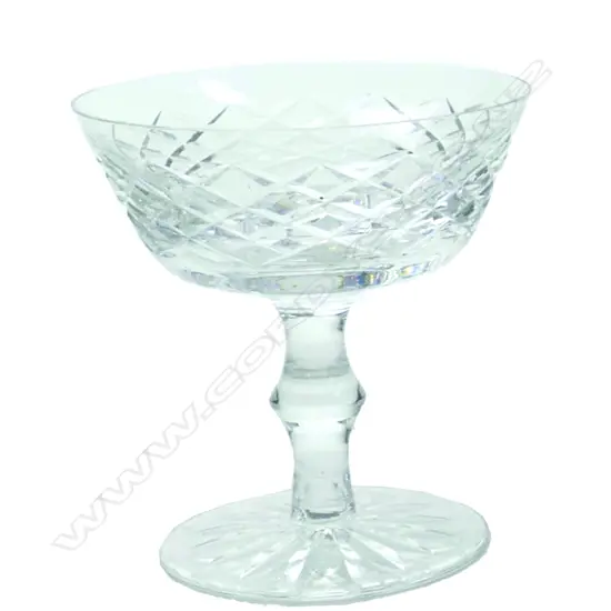 A set of nine Waterford crystal 'Comeragh' saucer champagnes