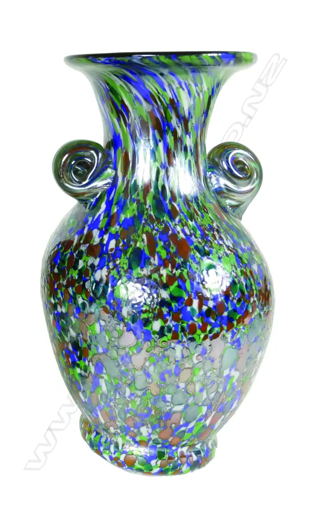 A Murano mottled glass vase Image 1++