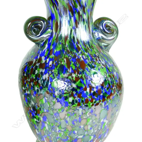 A Murano mottled glass vase