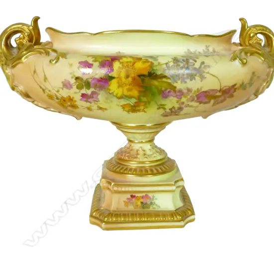 A Royal Worcester flower trough on stand