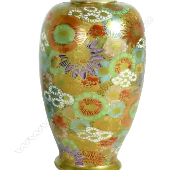 An early 20thC Japanese Satsuma small ovoid vase