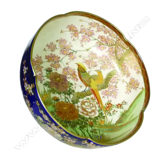 A Satsuma earthenware cabinet bowl