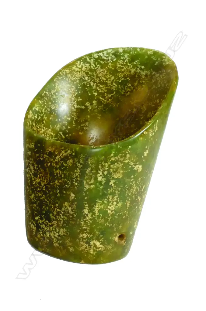 An archaic style jade hair tube ornament Image 1++