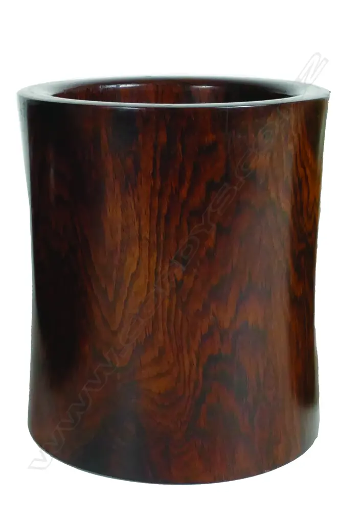 A Huanghuali wood brush pot Image 1++