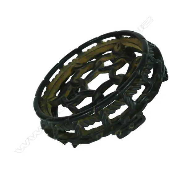 A Chinese finely pierced and carved wood stand