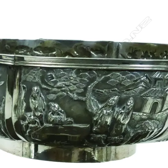 A heavy Chinese silver bowl