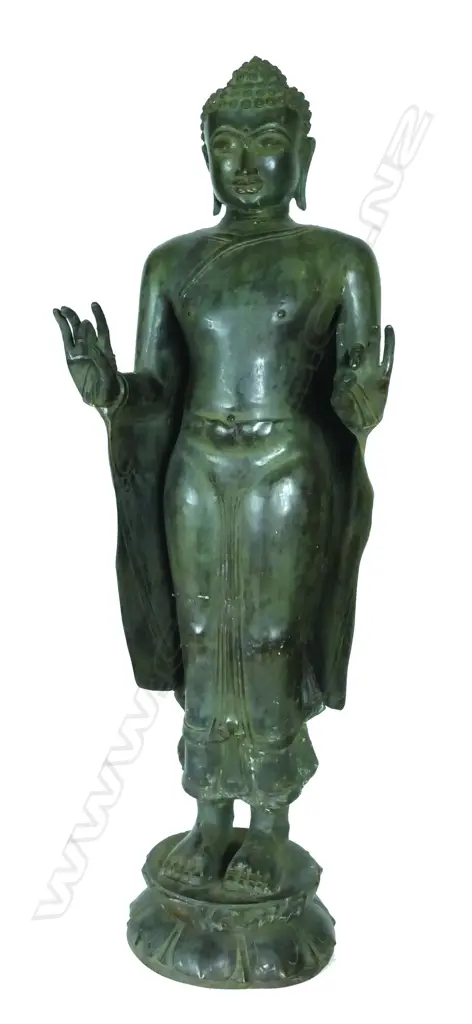 A large bronze standing Buddha Image 1++
