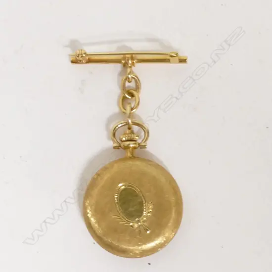 A modern 18ct. gold lady's hunter pocket watch