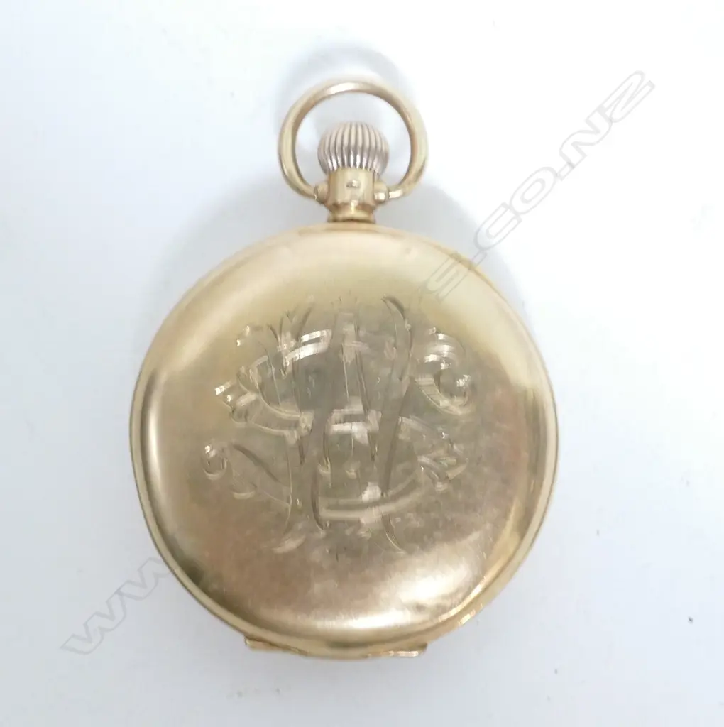 A 9ct. gold open face pocket watch Image 1++
