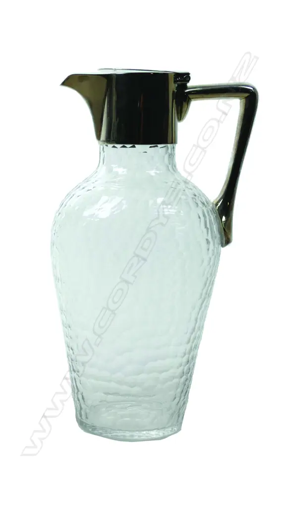 A Victorian silver and crystal Claret jug Image 1++