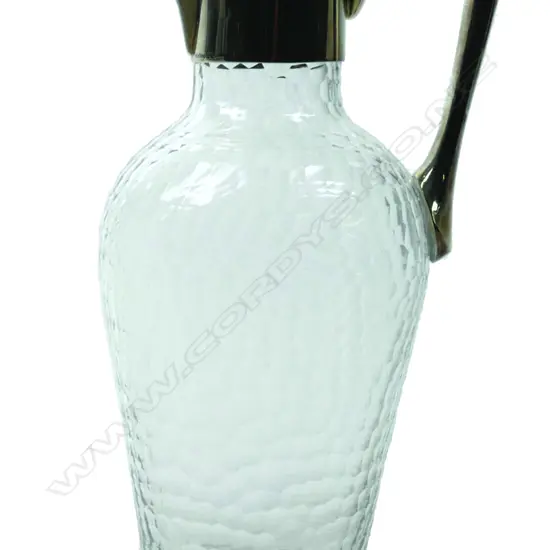 A Victorian silver and crystal Claret jug