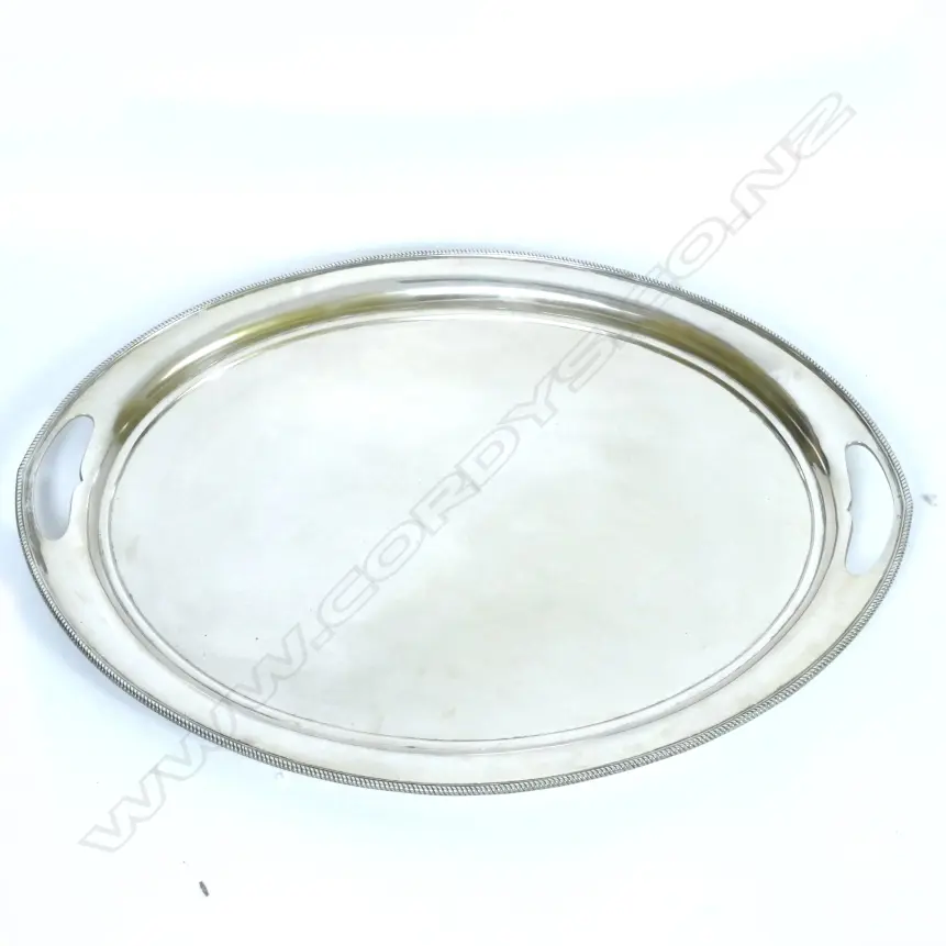 A late 19thC Austro-Hungarian Empire .800 silver banquet tray Image 1++