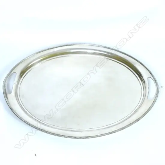 A late 19thC Austro-Hungarian Empire .800 silver banquet tray