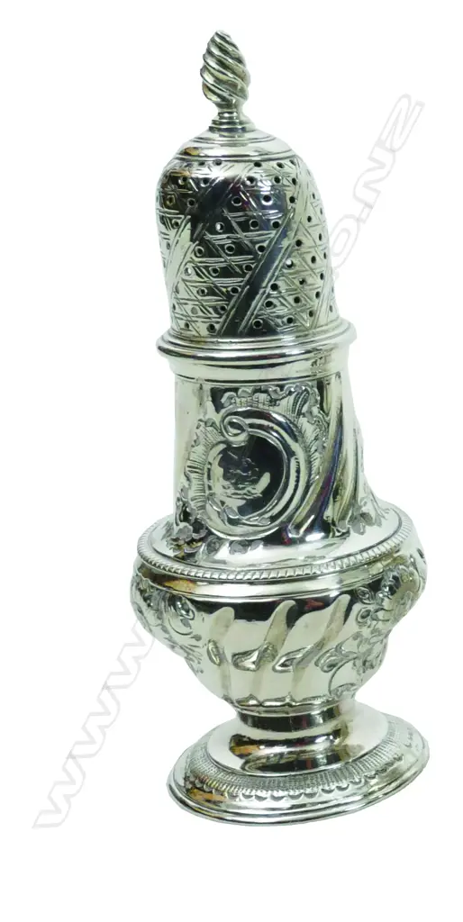 A George III silver caster shaker Image 1++