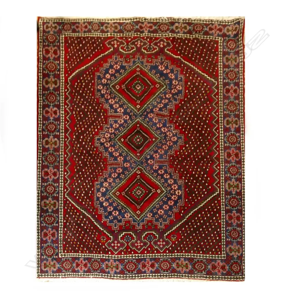 A hand knotted Persian Shiraz tribal rug Image 1++