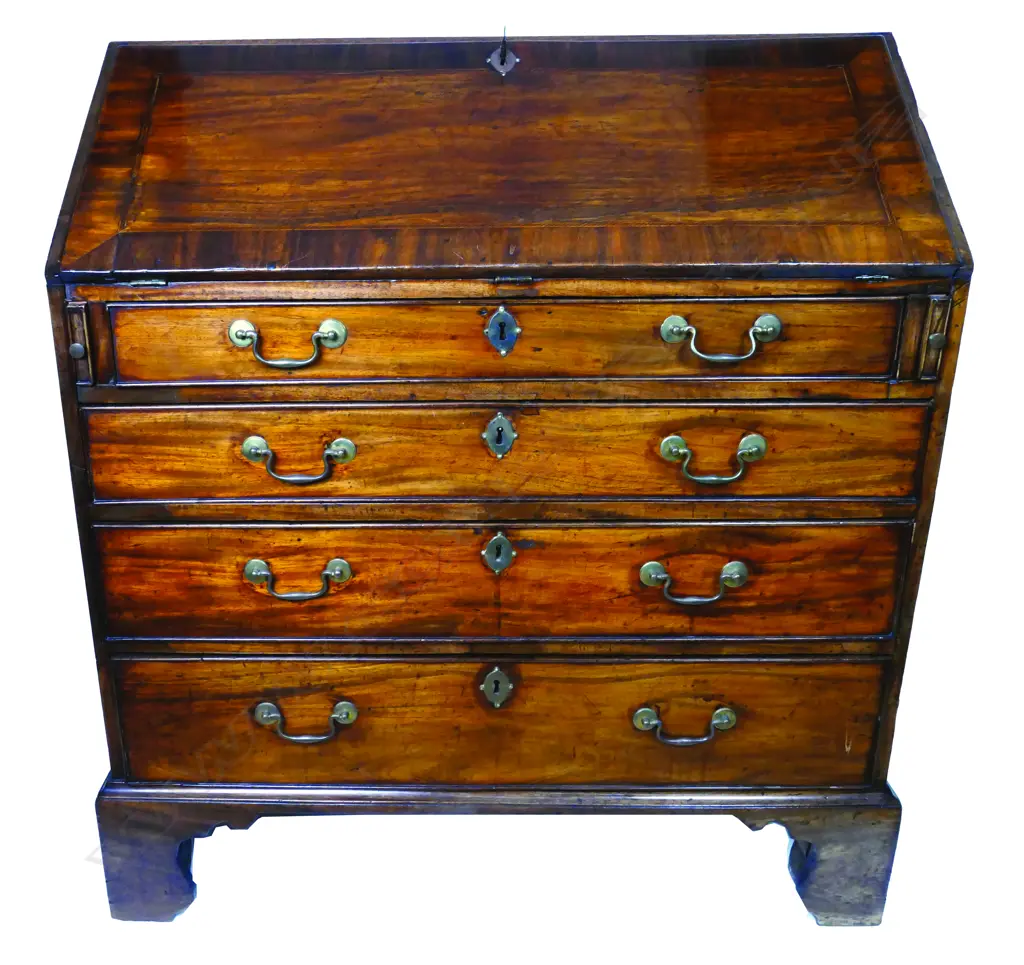 A Georgian mahogany bureau Image 1++