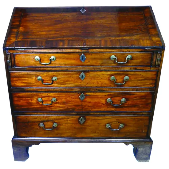 A Georgian mahogany bureau