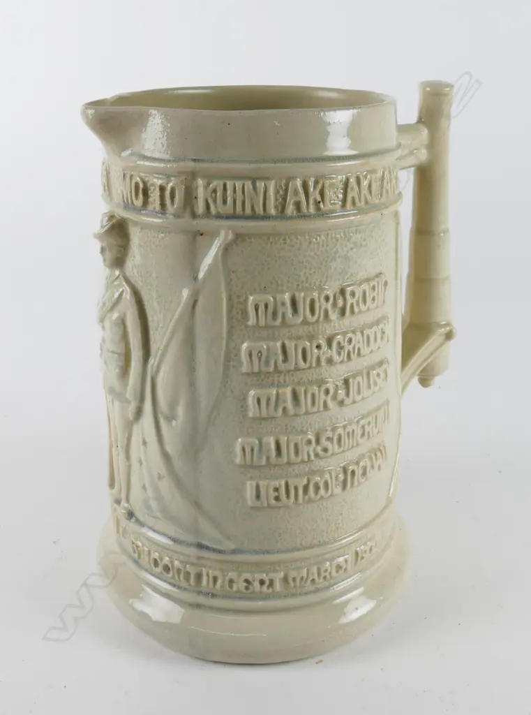A rare Peter Hutson & Co. pottery commemorative Boer War jug (1899-1902) Image 1++