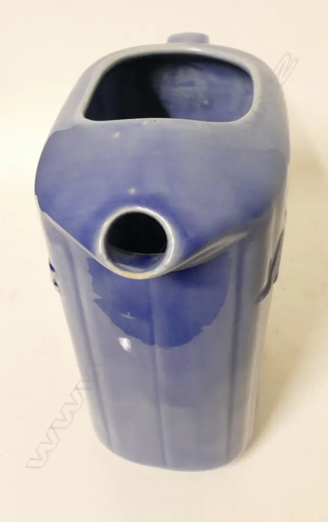 An uncommon Crown Lynn dark blue McAlpine refrigerator jug Image 1++