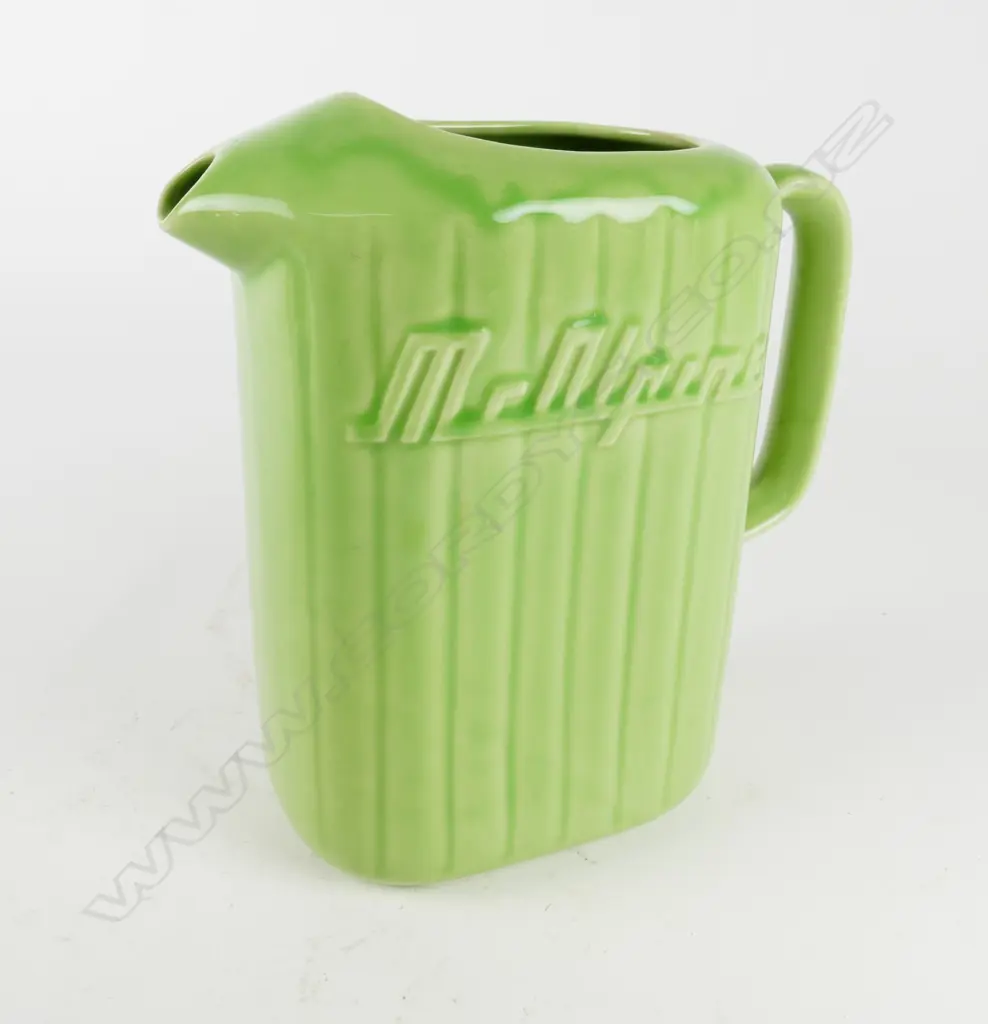 A vintage Crown Lynn mint green McAlpine refrigerator jug Image 1++
