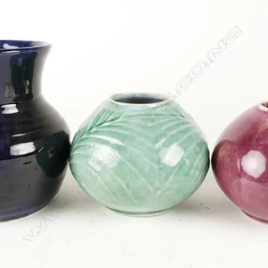 Three early Crown Lynn vases