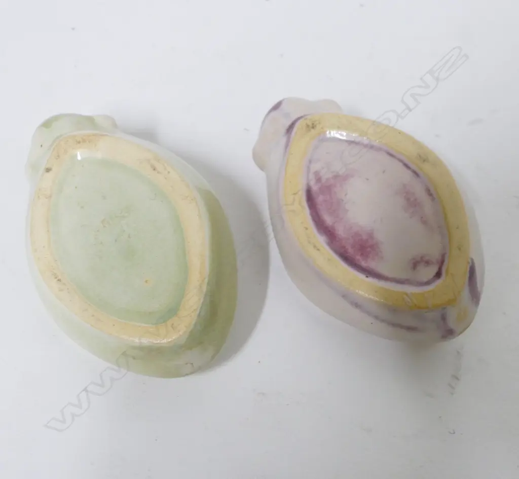 Two early Crown Lynn small monkey dishes Image 1++