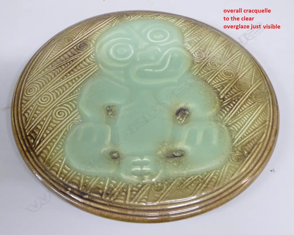 Crown Lynn Wharetana Maori Art Pottery wall plaque Image 1++