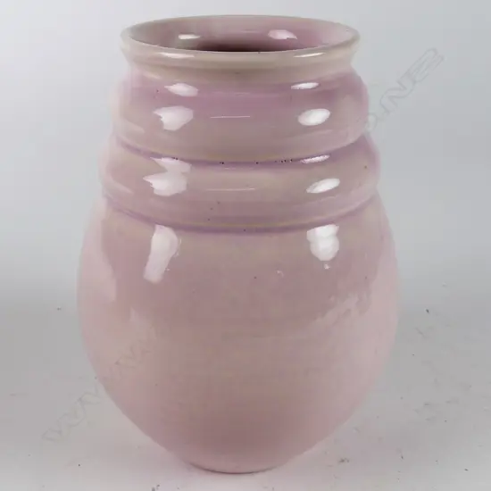 Crown Lynn Hand Potted rare pale pink glazed vase