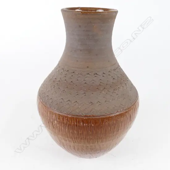 Crown Lynn Hand-Thrown terracotta vase by Arthur Rhodes