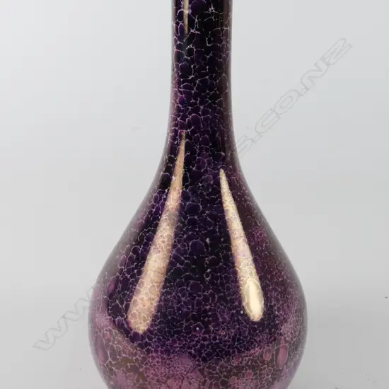 Titian Studio Pottery purple lustre specimen vase