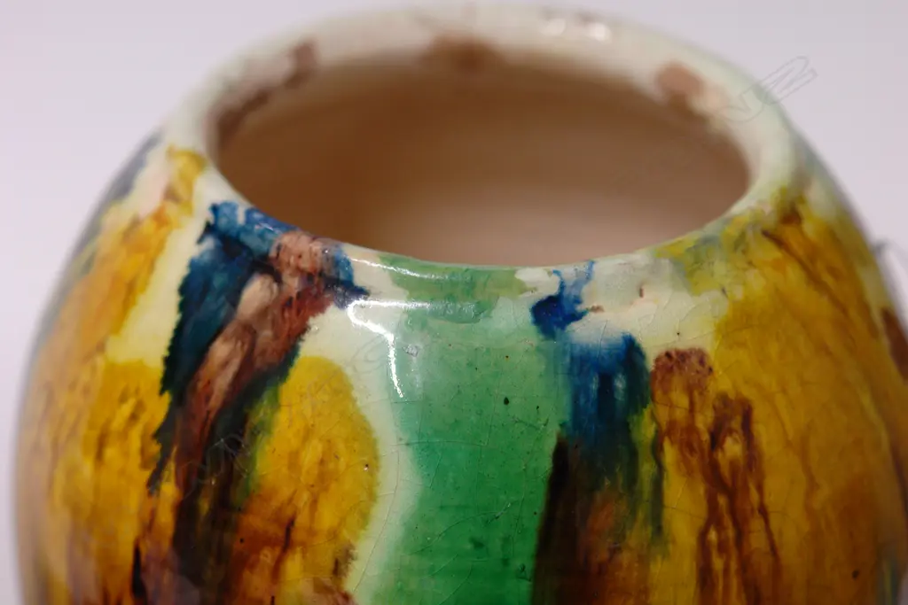 Jova Rancich majolica glazed vase Image 1++