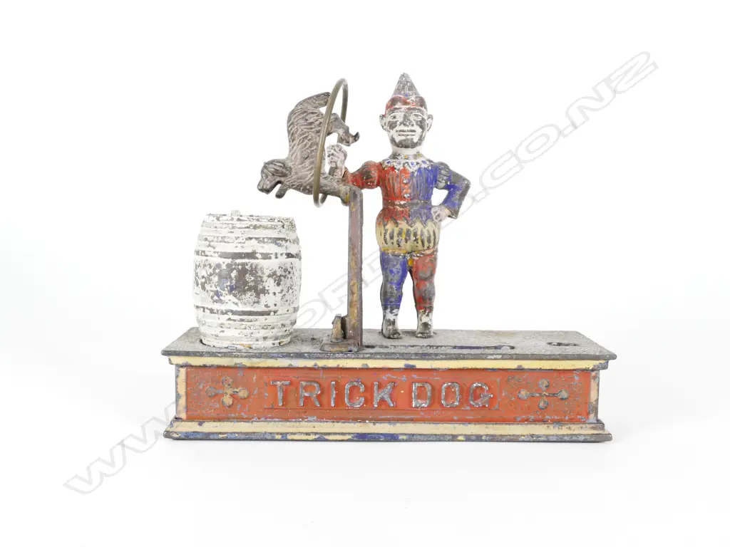 A Victorian cast iron Trick Dog bank Image 1++