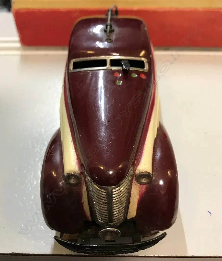 A rare 1930s Schuco #5000 Radio Maybach tinplate wind-up car in original box Image 1++