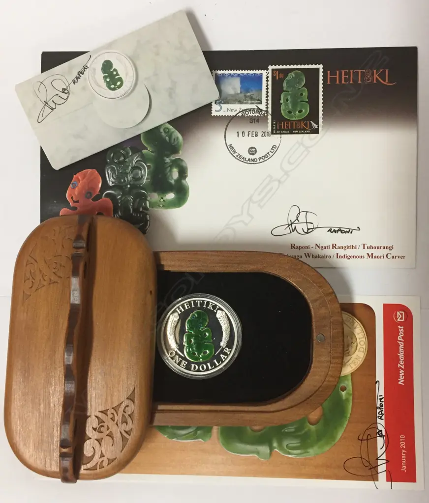 N.Z. proof HEITIKI $1 proof silver coin Image 1++