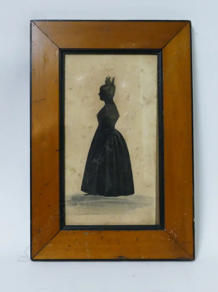 A Victorian full length silhouette of a woman Image 1++