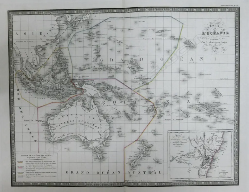 THREE DOUBLE PAGE MAPS OF OCEANIA Image 1++