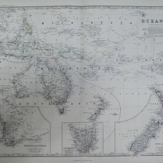 THREE DOUBLE PAGE MAPS OF OCEANIA