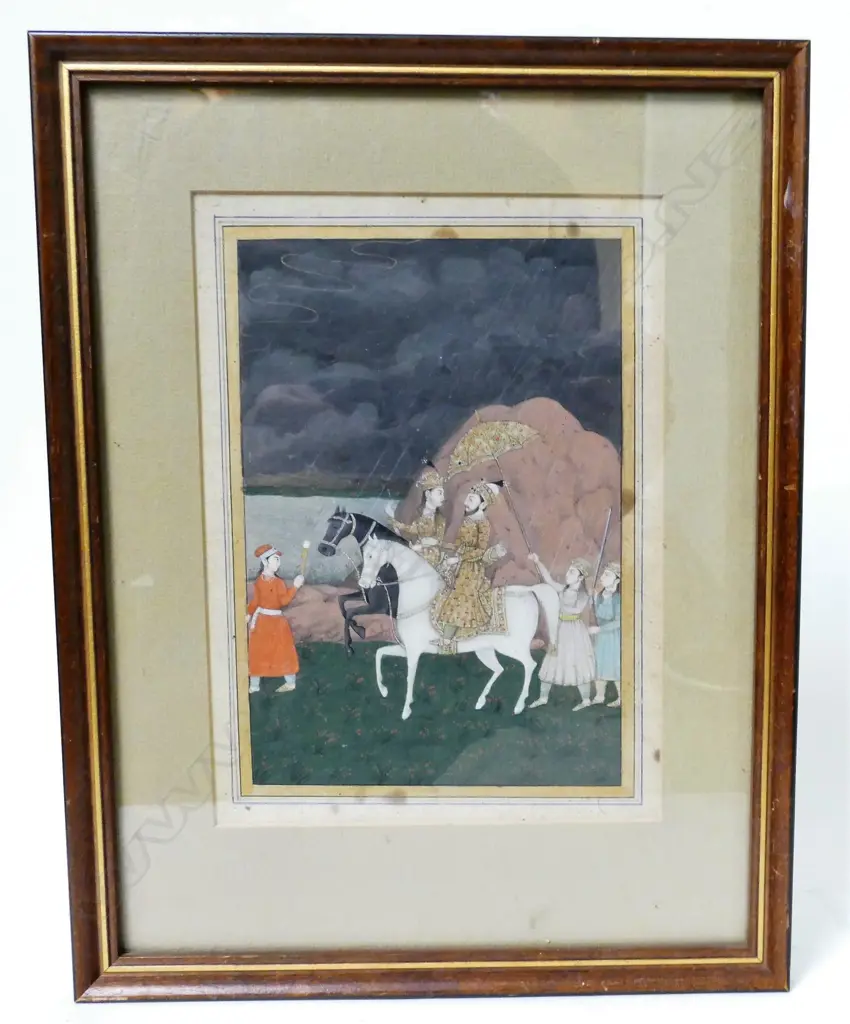 A 19thC Indian miniature painting Image 1++