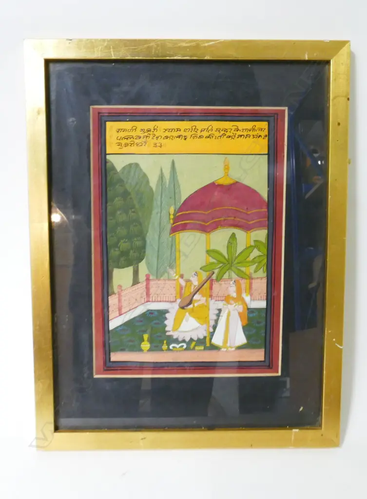 Five Indian miniature paintings Image 1++