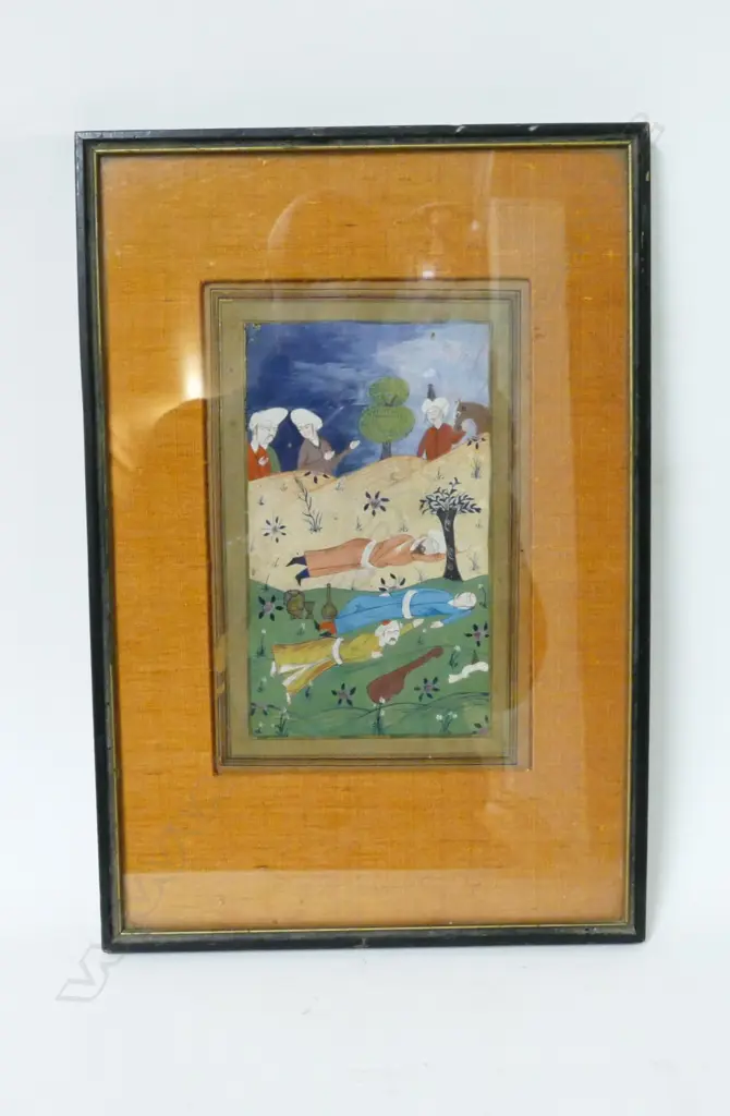 Five Indian miniature paintings Image 1++