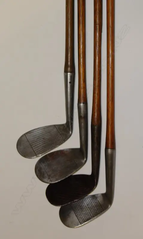 Four vintage hickory shafted golf clubs Image 1++