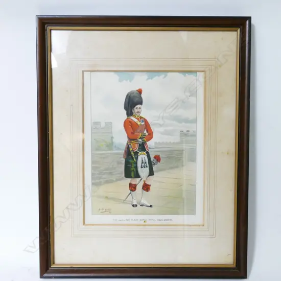 Four turn-of-the-century chromolithographs