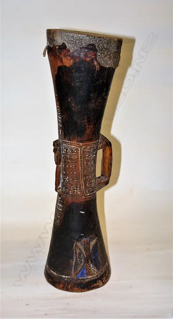 A 19thC Asmat (Papua New Guinea) drum Image 1++