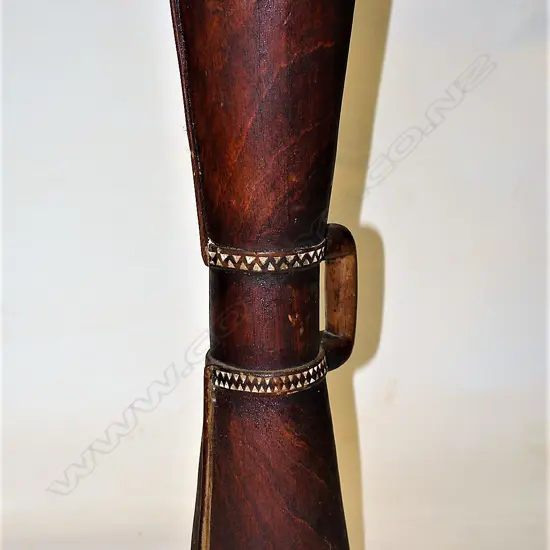 An old Asmat (Papua New Guinea) carved wood drum