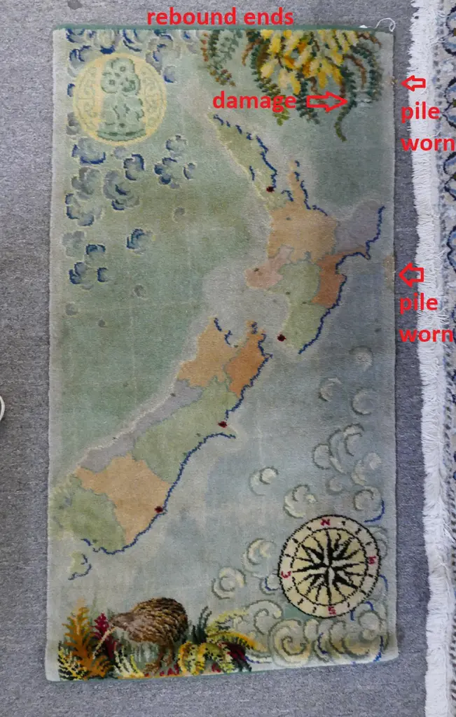 A vintage Feltex N.Z. map rug Image 1++
