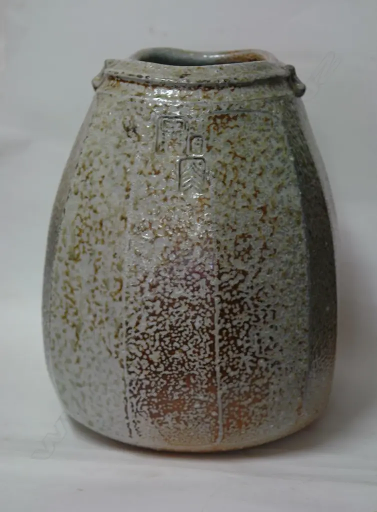 Greg Barron salt glazed 'cut sided square' vase Image 1++