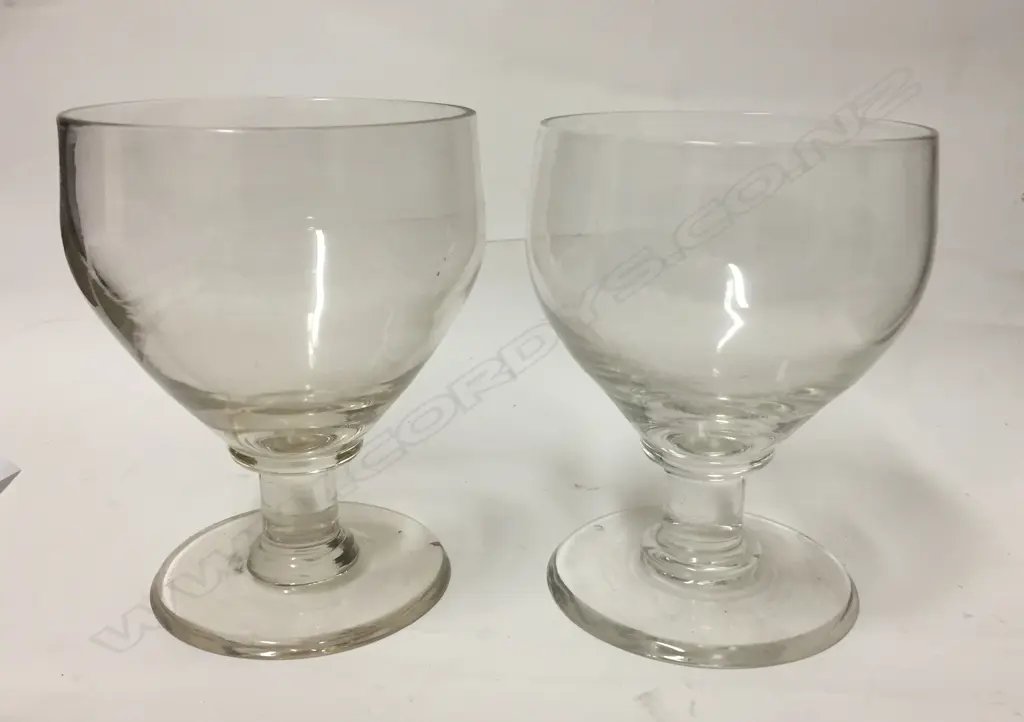 Six Victorian glass rummers Image 1++