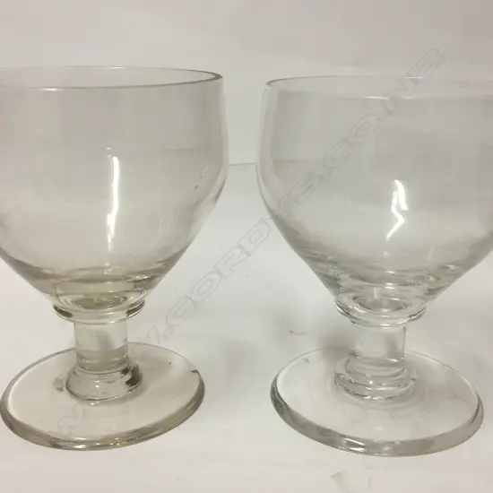 Six Victorian glass rummers