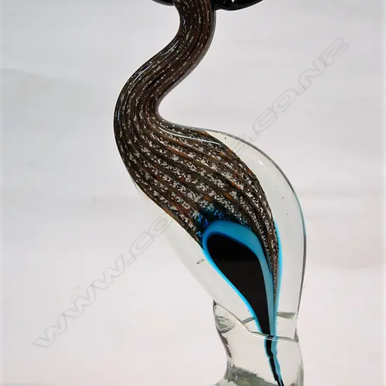 A Murano glass exotic tall bird